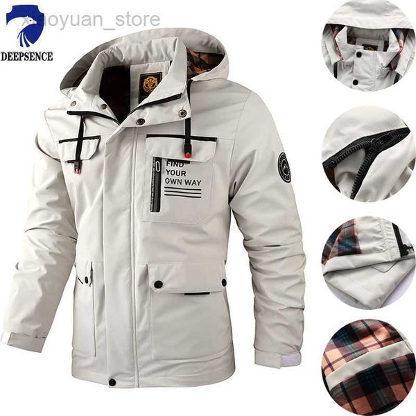 faux leather deepsence spring and autumn men's single layer waterproof windbreaker outdoor sports mountaineering jacket men, Black
faux leather deepsence spring and autumn men's single layer waterproof windbreaker outdoor sports mountaineering jacket men, Black