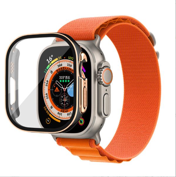 Image of smart watch For Apple watch Ultra Series 8 49mm iWatch marine strap smart watch sport watch wireless charging strap box Protective cover case