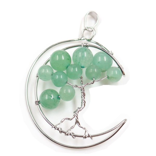 green aventurine natural chip stone pendant jewelry tree of life wire wrap charm jewelry, Silver
green aventurine natural chip stone pendant jewelry tree of life wire wrap charm jewelry, Silver