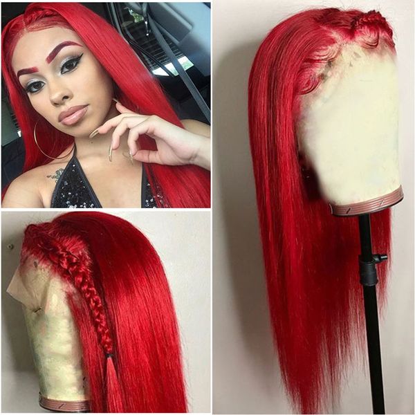 red straight human hair wigs pre plucked 13x4 hd transparent lace frontal wigs burgundy colored ginger blonde lace front wigs, Black;brown
red straight human hair wigs pre plucked 13x4 hd transparent lace frontal wigs burgundy colored ginger blonde lace front wigs, Black;brown