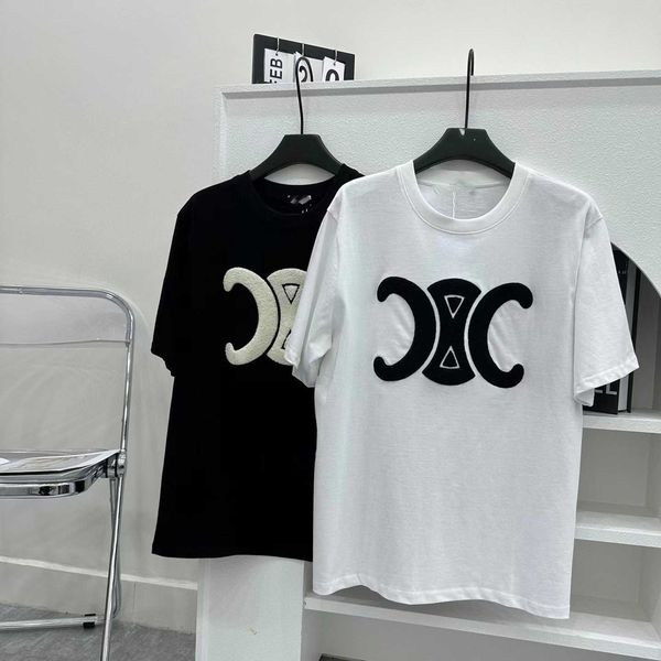 ce home new23ss summer new product classic triumphal arch flocking 3d pattern simple and versatile loose t-shirt top, White
ce home new23ss summer new product classic triumphal arch flocking 3d pattern simple and versatile loose t-shirt top, White