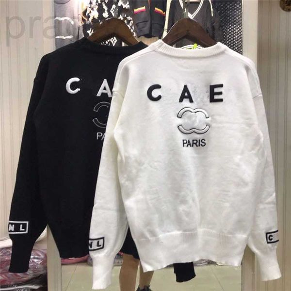 women's sweaters designer 2023 dress luxury designer women channel style long sleeve oversize knit pullover female casual loose brand, White;black
women's sweaters designer 2023 dress luxury designer women channel style long sleeve oversize knit pullover female casual loose brand, White;black