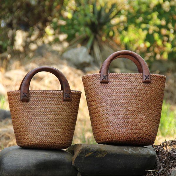 evening bags handmade wood handle straw bag vintage woven handbags seaside vacation bag rattan bucket bag 230414
evening bags handmade wood handle straw bag vintage woven handbags seaside vacation bag rattan bucket bag 230414