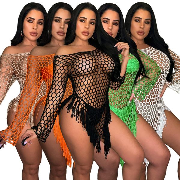 2023 designer beach dresses women summer 2023 y2k new trend fshion hand crochet tassel long sleeve mini dress mesh see-through skirts wholes, Black;gray
2023 designer beach dresses women summer 2023 y2k new trend fshion hand crochet tassel long sleeve mini dress mesh see-through skirts wholes, Black;gray