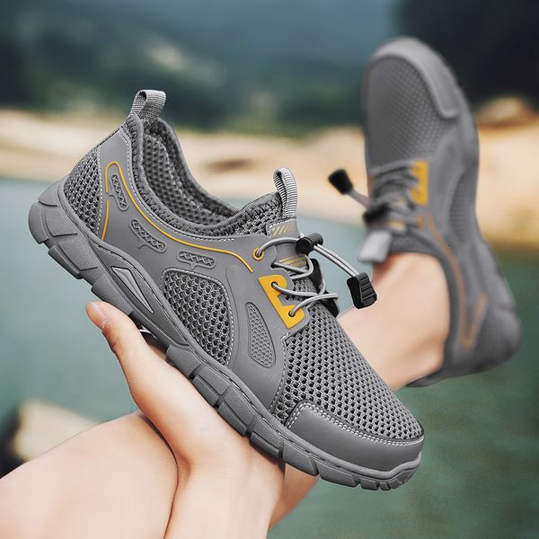 dress shoes summer for men fashion casual breathable outdoor flat bottom anti slip mesh wading sneakers comfortable hiking 230328, Black
dress shoes summer for men fashion casual breathable outdoor flat bottom anti slip mesh wading sneakers comfortable hiking 230328, Black
