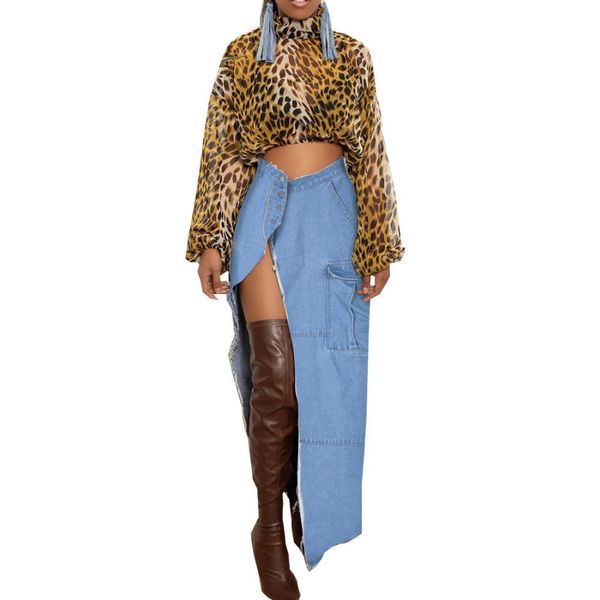 high split maxi jeans skirt designer women light blue ripped irregular casual denim skirt y2k party long dresses women summer clothing 9711, Black
high split maxi jeans skirt designer women light blue ripped irregular casual denim skirt y2k party long dresses women summer clothing 9711, Black
