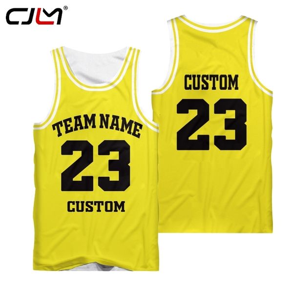 men' tank cjlm custom academy basketball jersey black yellow any color number name sports mens vest college team game 230414, White;black
men' tank cjlm custom academy basketball jersey black yellow any color number name sports mens vest college team game 230414, White;black