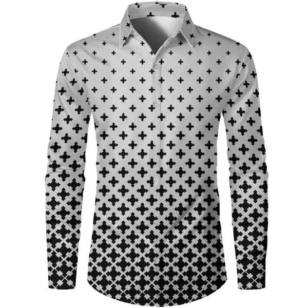men's casual shirts spring summer fashion button lapel men's cardigan 3d geometric gradient plaid trendy outdoor classic hawaiian, White;black
men's casual shirts spring summer fashion button lapel men's cardigan 3d geometric gradient plaid trendy outdoor classic hawaiian, White;black