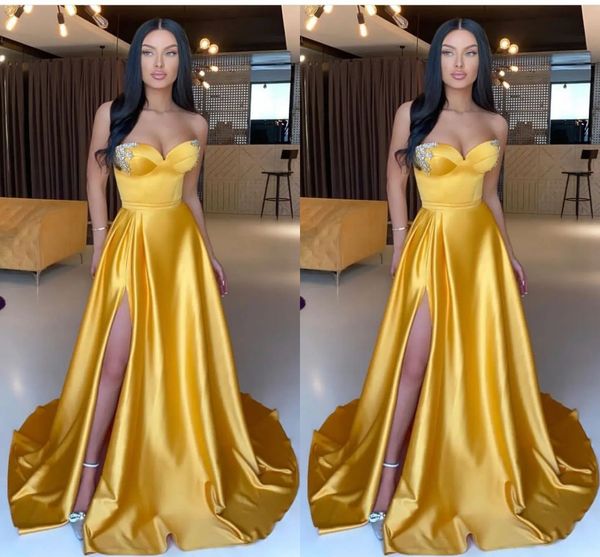 yellow plus size mermaid prom dresses for women sweetheart beaded pleats high side split floor length special occasion formal evening pagean, Black
yellow plus size mermaid prom dresses for women sweetheart beaded pleats high side split floor length special occasion formal evening pagean, Black