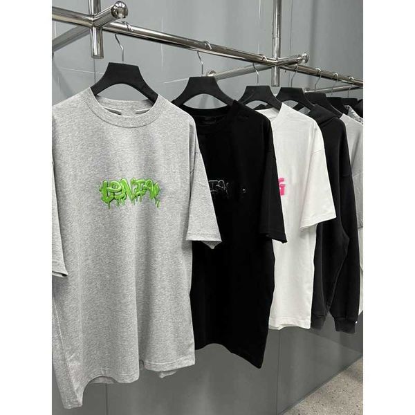 {straight} high version b family 22ss jelly printed round neck loose casual men's and women's t-shirt short sleeved, White
{straight} high version b family 22ss jelly printed round neck loose casual men's and women's t-shirt short sleeved, White