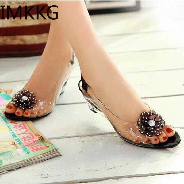 2019 wedges sandals women summer sweet flowers transparent high-heeled slippers fish mouth sandals size 35-43 s80114 0414, Black
2019 wedges sandals women summer sweet flowers transparent high-heeled slippers fish mouth sandals size 35-43 s80114 0414, Black