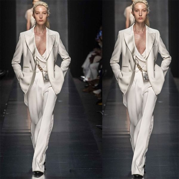 designer satin women pants suits sets custom made 3 pcs white formal lapel office lady party prom celebrity dress, Black;red
designer satin women pants suits sets custom made 3 pcs white formal lapel office lady party prom celebrity dress, Black;red