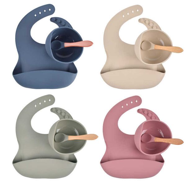 cups dishes utensils baby silicone bowl bibs set non-slip children's suction plate wooden handle silicone spoon bibs dishes baby feedin
cups dishes utensils baby silicone bowl bibs set non-slip children's suction plate wooden handle silicone spoon bibs dishes baby feedin