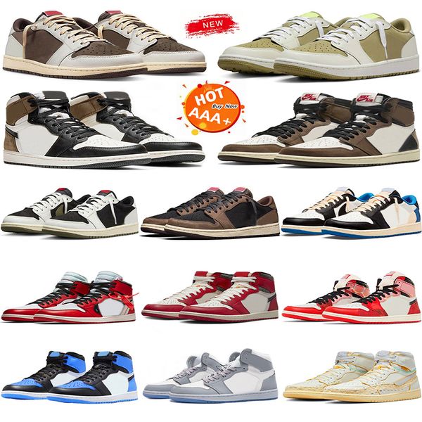 Retail Jumpman 1 Basketball Shoes Men Women Classic Soft Patent Leather High Sports Basket Sneakers Olive Reverse Mocha Low Plate-forme Causal Designer Shoe, Color 26
Retail Jumpman 1 Basketball Shoes Men Women Classic Soft Patent Leather High Sports Basket Sneakers Olive Reverse Mocha Low Plate-forme Causal Designer Shoe, Color 26