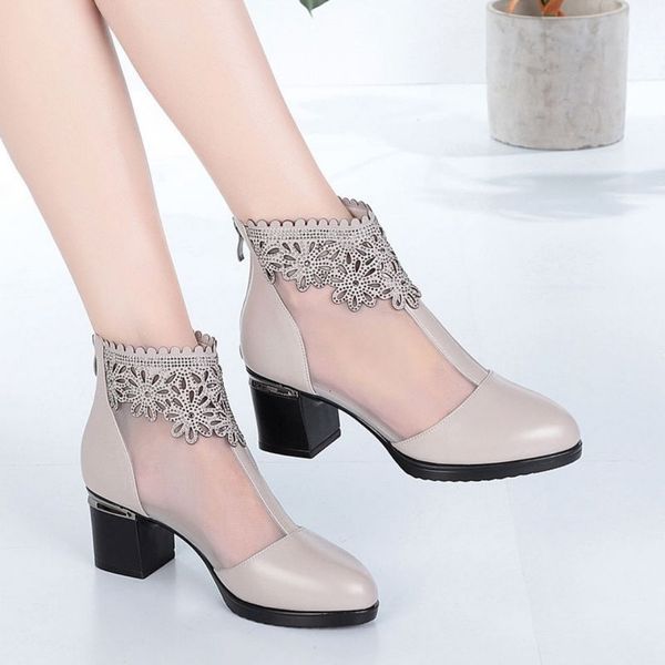 dress shoes sandals for women fashion mesh leather highheeled 2023 summer breathable cool boot's 230413, Black
dress shoes sandals for women fashion mesh leather highheeled 2023 summer breathable cool boot's 230413, Black