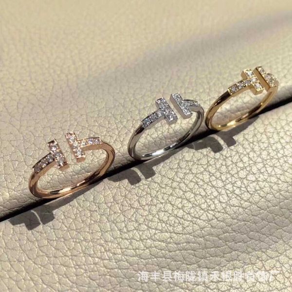high version tiffay t-shaped open ring plated with 18k rose gold diamond mesh red white fritillary high version fashion, Silver
high version tiffay t-shaped open ring plated with 18k rose gold diamond mesh red white fritillary high version fashion, Silver