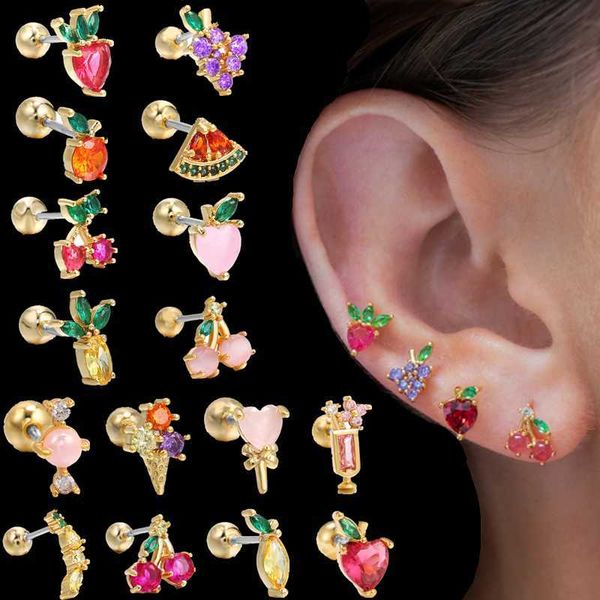 stud 1pcs fruit tragus piercing stud earring tiny 20g cartilage stud earring helix piercing jewelry rook stud lobe earring for girls p230411, Golden;silver
stud 1pcs fruit tragus piercing stud earring tiny 20g cartilage stud earring helix piercing jewelry rook stud lobe earring for girls p230411, Golden;silver