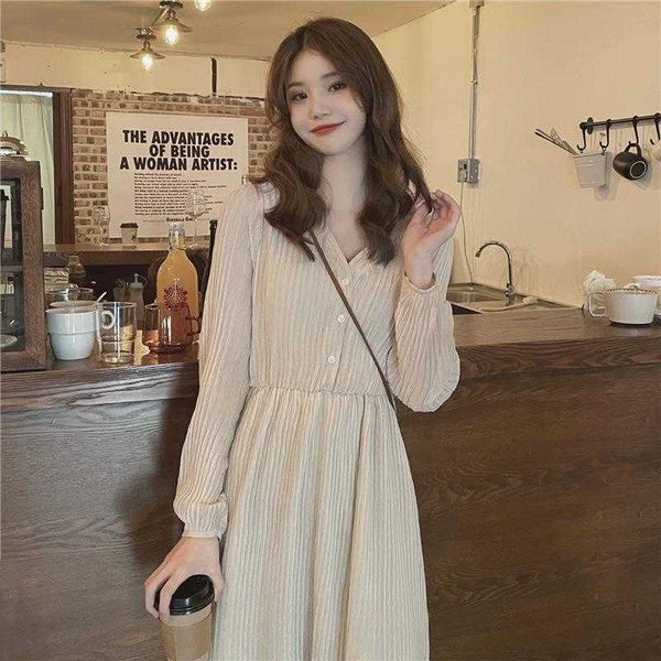 korean style gentle fairy casual dresses lady apricot pleated chiffon dress, Black;gray
korean style gentle fairy casual dresses lady apricot pleated chiffon dress, Black;gray