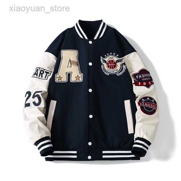 men's faux men varsity baseball bomber jacket hip hop harajuku bone letter patchwork leather jackets streetwear women college coats, Black
men's faux men varsity baseball bomber jacket hip hop harajuku bone letter patchwork leather jackets streetwear women college coats, Black