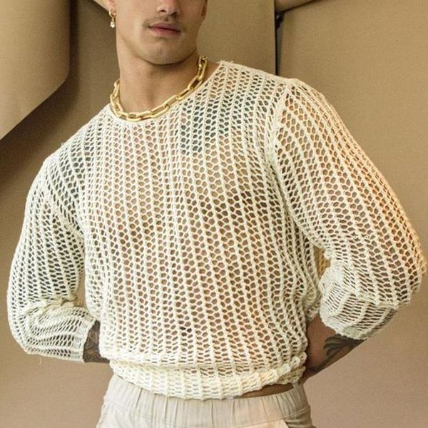 men's t-shirts long-sleeved t-shirt bottoming shirt fashion woven solid color mesh knit slim men oversized t shirt 230414, White;black
men's t-shirts long-sleeved t-shirt bottoming shirt fashion woven solid color mesh knit slim men oversized t shirt 230414, White;black