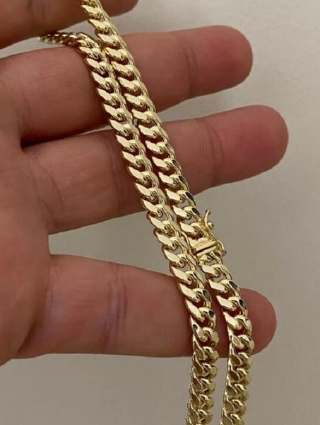 real 10k yellow gold plated chains mens miami cuban link chain necklace thick 6mm box lock, Silver
real 10k yellow gold plated chains mens miami cuban link chain necklace thick 6mm box lock, Silver