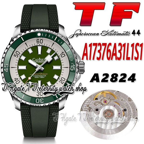tf superocean 44 eta a2824 automatic mens watch a17376a31l1s1 ceramic bezel green white dial stick markers steel case rubber strap super edi, Slivery;brown
tf superocean 44 eta a2824 automatic mens watch a17376a31l1s1 ceramic bezel green white dial stick markers steel case rubber strap super edi, Slivery;brown