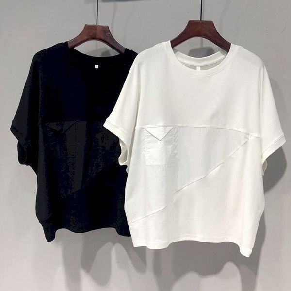 women's t-shirt oversized t shirts women solid color patchwork short sleeve t-shirt summer trend loose casual bat sleeve t shirt design, White
women's t-shirt oversized t shirts women solid color patchwork short sleeve t-shirt summer trend loose casual bat sleeve t shirt design, White
