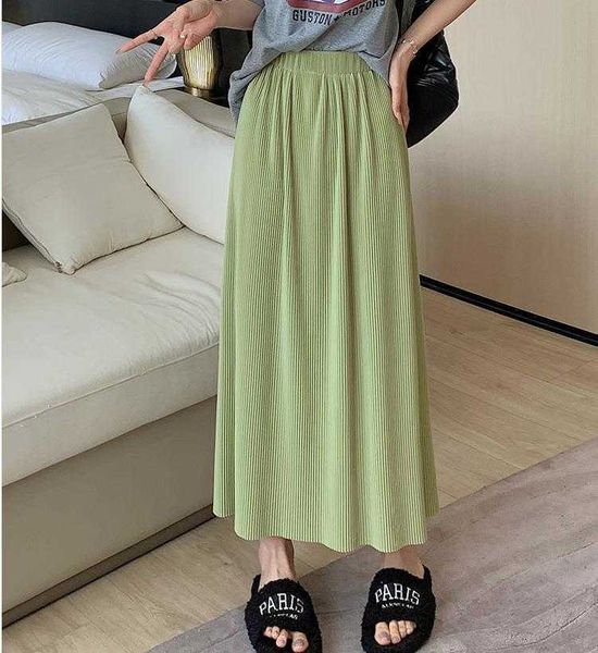 elastic waist draping pleated skirt for women spring summer temperament commute, Black
elastic waist draping pleated skirt for women spring summer temperament commute, Black