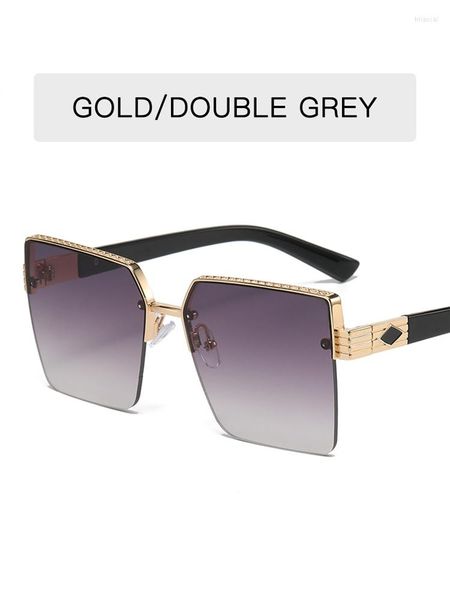 sunglasses metal large frame women men trendy gradient lens semi-rimless sun glasses female retro eyewear, White;black
sunglasses metal large frame women men trendy gradient lens semi-rimless sun glasses female retro eyewear, White;black