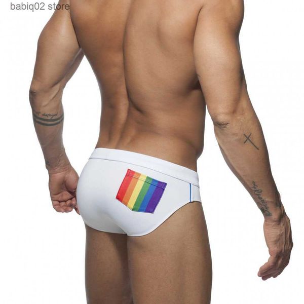 men's swimwear uxh mens swimsuit push-up rainbow briefs swimwear male swimming bikini shorts men surf board beach surfing swim t230414
men's swimwear uxh mens swimsuit push-up rainbow briefs swimwear male swimming bikini shorts men surf board beach surfing swim t230414