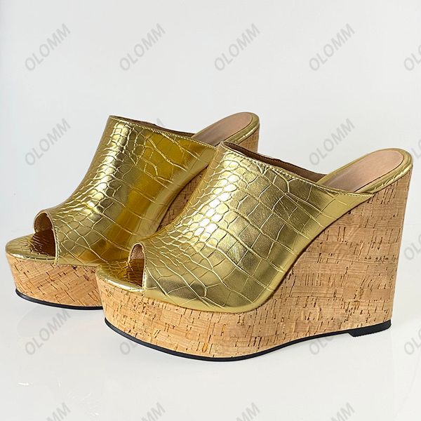 olomm handmade women platform mules sandals slippers wedges heels peep toe gorgeous gold silver night club shoes size 5-20, Black
olomm handmade women platform mules sandals slippers wedges heels peep toe gorgeous gold silver night club shoes size 5-20, Black
