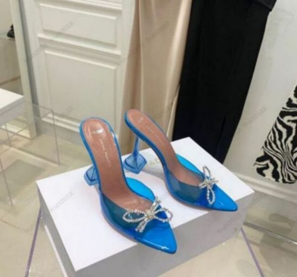 amina muaddi womens sandals leather sole designer high heels 10cm crystal bow diamond chain decoration banquet women lightblue silk wedding, Black 
amina muaddi womens sandals leather sole designer high heels 10cm crystal bow diamond chain decoration banquet women lightblue silk wedding, Black