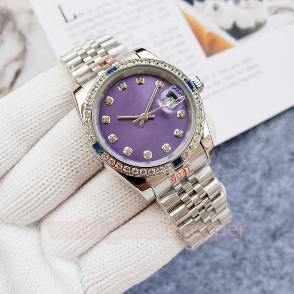 men's fully automatic mechanical watch 40mm diamond inlaid pink stainless steel 904l luminous waterproof women's watch, Slivery;brown
men's fully automatic mechanical watch 40mm diamond inlaid pink stainless steel 904l luminous waterproof women's watch, Slivery;brown