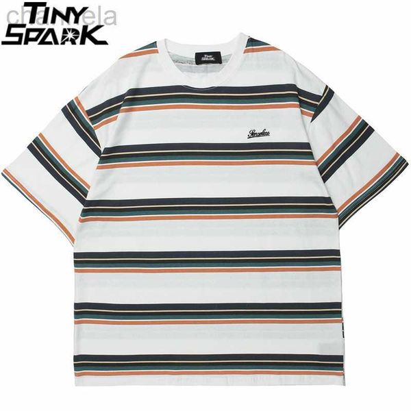 men's t-shirts hip hop streetwear tshirt striped print t-shirt harajuku cotton loose short sleeve t shirt 2023 men fashion summer tees, White;black
men's t-shirts hip hop streetwear tshirt striped print t-shirt harajuku cotton loose short sleeve t shirt 2023 men fashion summer tees, White;black