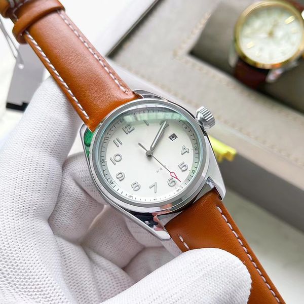 the new pioneer series men's watch five-star general imported quartz movement 40mm, Slivery;brown
the new pioneer series men's watch five-star general imported quartz movement 40mm, Slivery;brown