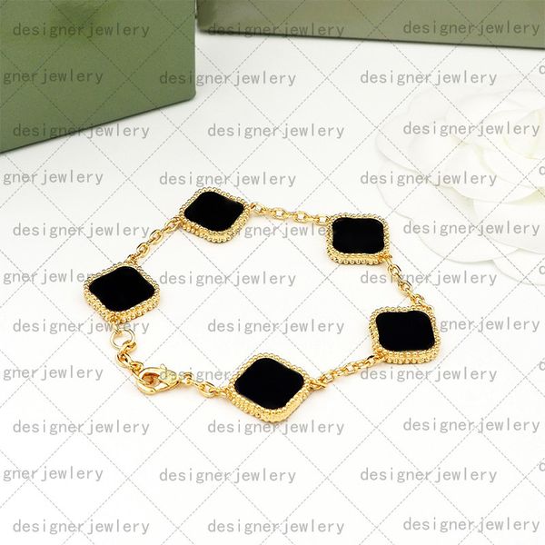 women classic designer jewelry gold bracelet link valentines day lucky clover 18k gold agate shell mother jewelry wedding mothers day jewelr, Black
women classic designer jewelry gold bracelet link valentines day lucky clover 18k gold agate shell mother jewelry wedding mothers day jewelr, Black