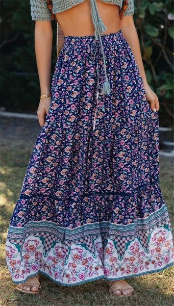 skirts happie queens summer hippie women floral printed beach bohemian maxi skirt ladies rayon cotton pleated boho skirts 230414, Black
skirts happie queens summer hippie women floral printed beach bohemian maxi skirt ladies rayon cotton pleated boho skirts 230414, Black
