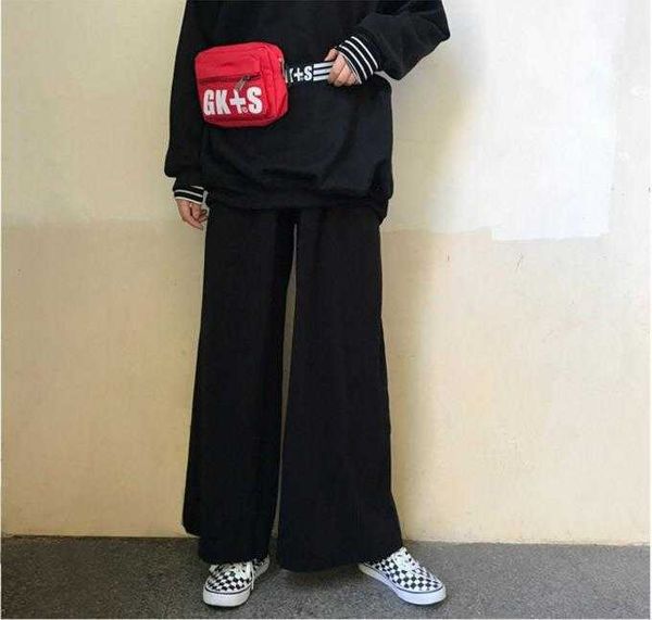 thick wool wide leg pants womens autumn and winter elastic waist loose leisure, Black;white
thick wool wide leg pants womens autumn and winter elastic waist loose leisure, Black;white