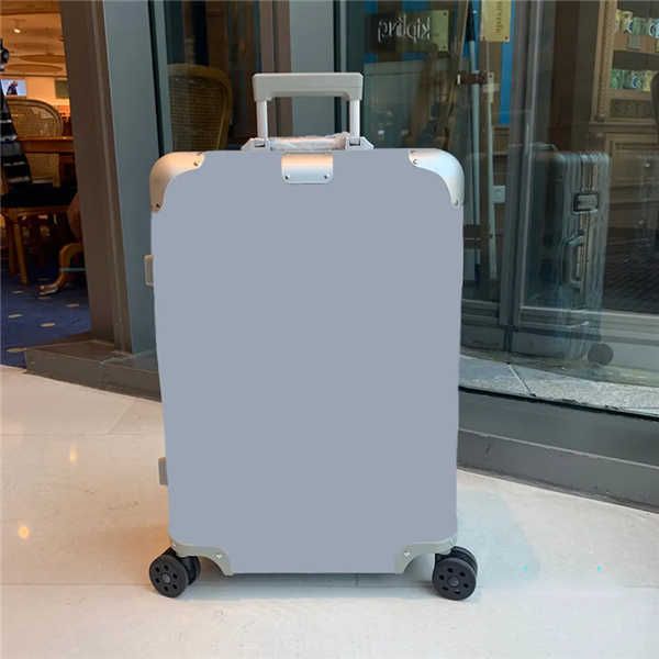 

9a suitcase box lager capacity Joint development designer Fashion bag Boarding box large capacity travel leisure holiday trolley case aluminum magnesium alloy, Blue
