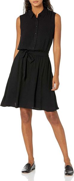 2023 women's sleeveless woven shirt dress new prom dress a-line dress casual fashion versatile girls' dress, Black
2023 women's sleeveless woven shirt dress new prom dress a-line dress casual fashion versatile girls' dress, Black