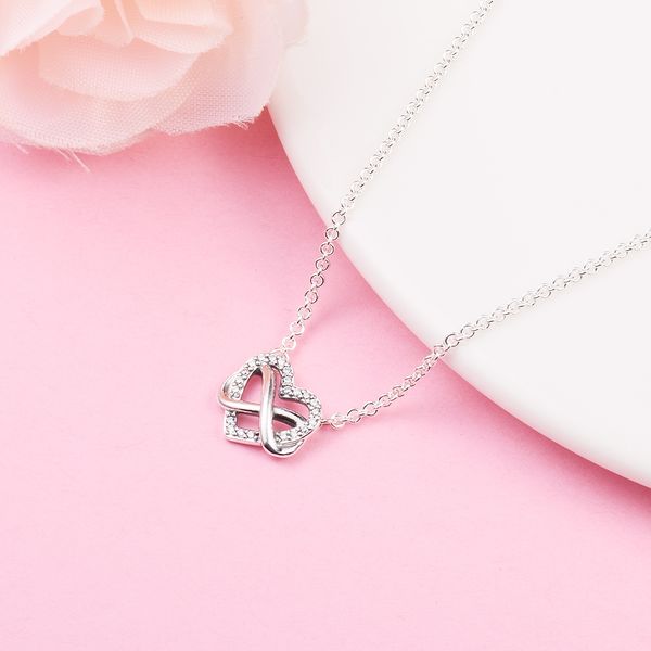 925 sterling silver infinity heart collier pendant necklace fits european pandora style jewelry necklace
925 sterling silver infinity heart collier pendant necklace fits european pandora style jewelry necklace