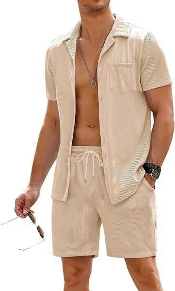 men's 2 pieces shirt sets short sleeve casual button down hippie t-shirts shorts sets summer fashion beach outfits, Gray
men's 2 pieces shirt sets short sleeve casual button down hippie t-shirts shorts sets summer fashion beach outfits, Gray