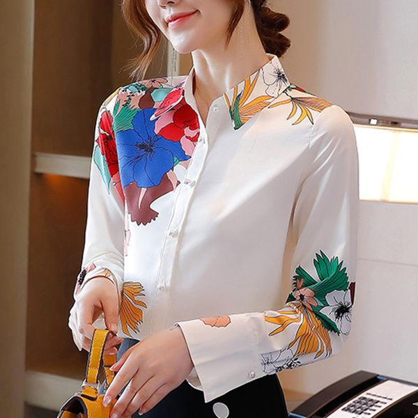 women's blouses shirts women office work blouse shirt spring autumn women retro print blouse long sleeve chiffon blouse chemisier femme, White
women's blouses shirts women office work blouse shirt spring autumn women retro print blouse long sleeve chiffon blouse chemisier femme, White