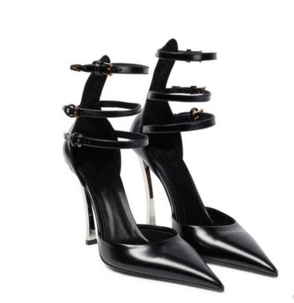 newset metal thin high heel pumps fashion wedding bridal dress shoes buckle pointed toe lady party pumps, Black
newset metal thin high heel pumps fashion wedding bridal dress shoes buckle pointed toe lady party pumps, Black