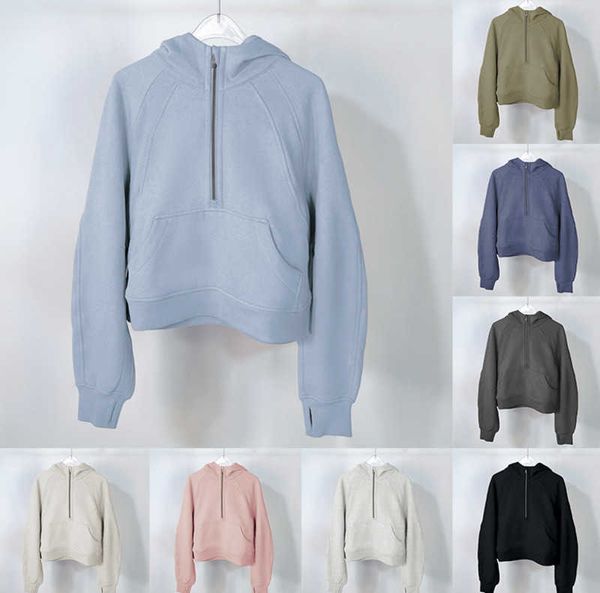 autumn and winter yoga hoodie scuba womens plus velvet thickening jackets hoodys sports half zipper terry designer sweater cing loose short, Black
autumn and winter yoga hoodie scuba womens plus velvet thickening jackets hoodys sports half zipper terry designer sweater cing loose short, Black