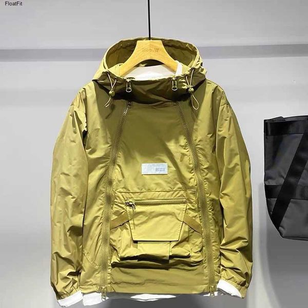 men's jackets new luxury spring autumn fashion double zip hooded outdoor black coat pocket sportswear, Black;brown
men's jackets new luxury spring autumn fashion double zip hooded outdoor black coat pocket sportswear, Black;brown