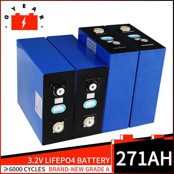 Grade A 3.2V 271Ah lifepo4 280Ah Rechargeable Lithium iron phosphate cell Solar Energy Storage System EV RV Boat Solar Home