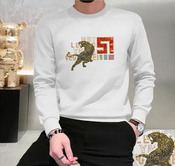 men's hoodies & sweatshirts chaopai men's long sleeve sweater leopard autumn new round neck shirt versatile comfortable light luxu, Black 
men's hoodies & sweatshirts chaopai men's long sleeve sweater leopard autumn new round neck shirt versatile comfortable light luxu, Black