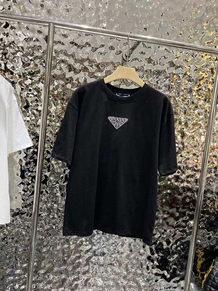 2023 women's summer t-shirt new product heavy industry water diamond triangle round neck versatile short sleeve t-shirt overlay top, White
2023 women's summer t-shirt new product heavy industry water diamond triangle round neck versatile short sleeve t-shirt overlay top, White