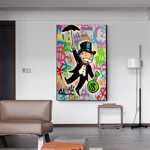 graffiti poster artwork monopoly canvas posters and prints rich man street wall art painting pictures for modern living room
graffiti poster artwork monopoly canvas posters and prints rich man street wall art painting pictures for modern living room